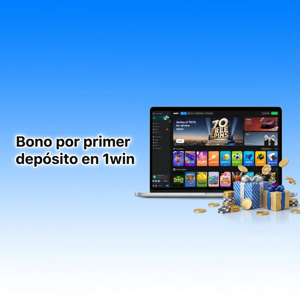 Banner de bono de bienvenida 1win Chile: hasta 500% en 4 depósitos con giros gratis y monto total destacado en CLP